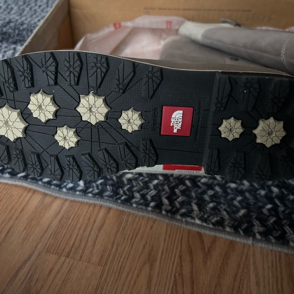The North Face Brown and Cream Winter Boots